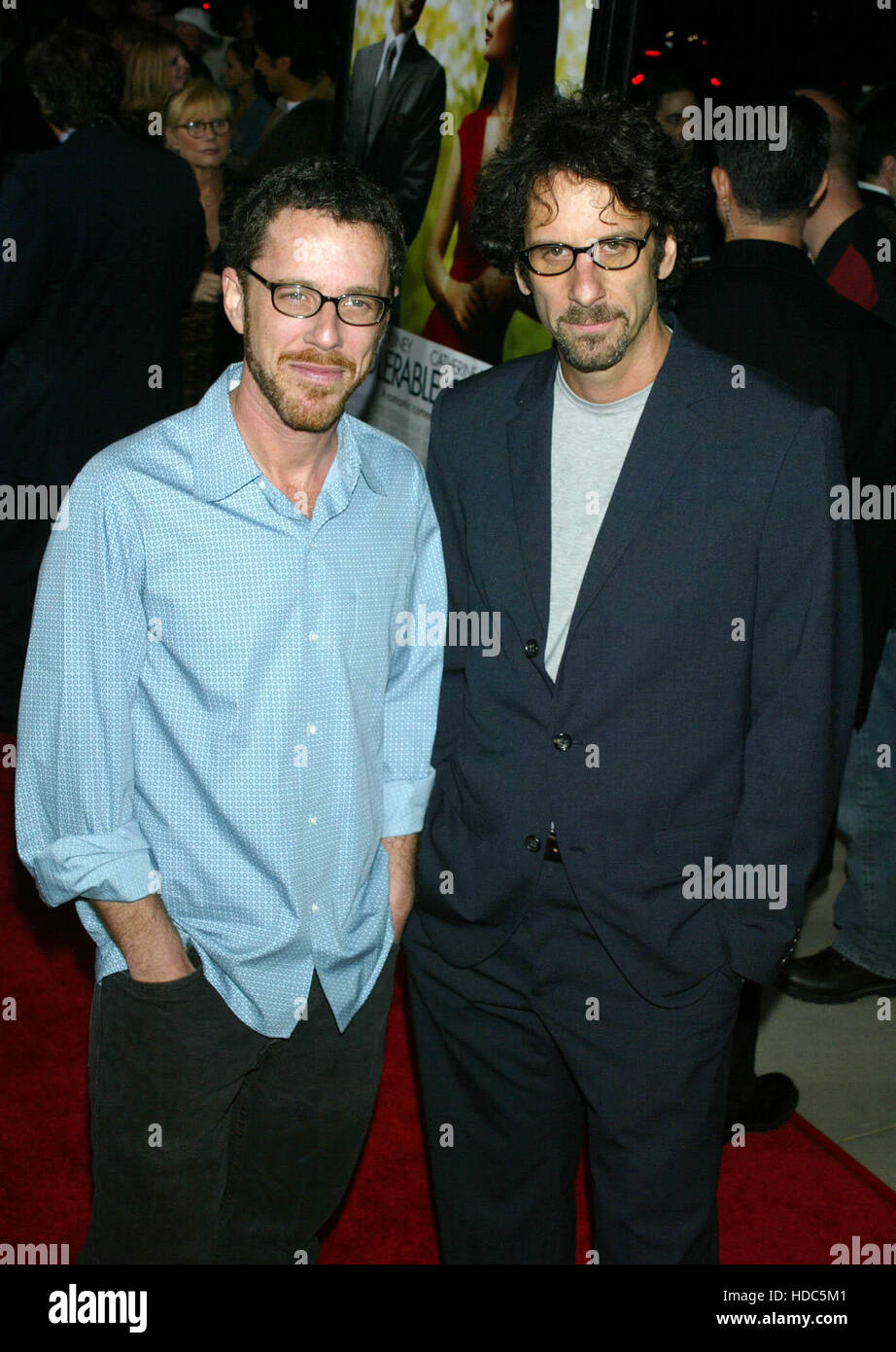 Ethan Coen, left, and his brother, Joel Coen, at the world premiere of