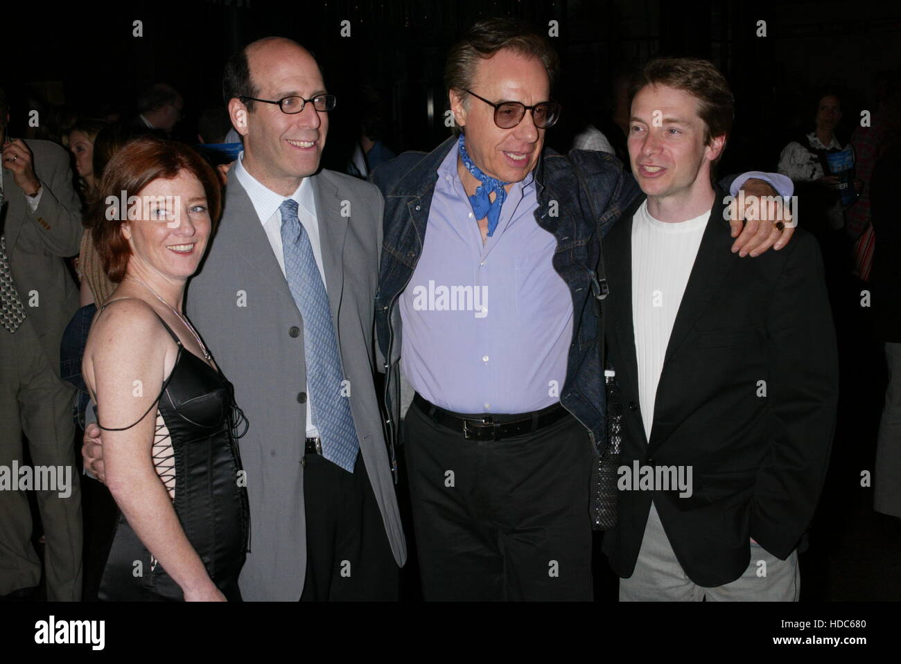 From left, Donna Powers, Matt Blank, Peter Bogdanovich, and Wayne Powers arrive at the screening of Out of Order on May 27, 2003 in Los Angeles, CA. Photo by Francis Specker Stock Photo