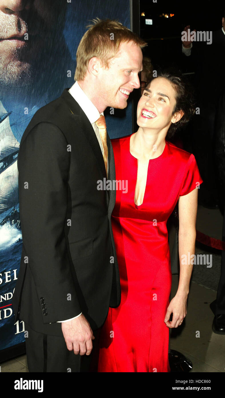 LOS ANGELES, CA. November 11, 2003: Actor PAUL BETTANY & wife actress JENNIFER  CONNELLY at the Los Angeles premiere of his new movie Master and Commander  Stock Photo - Alamy