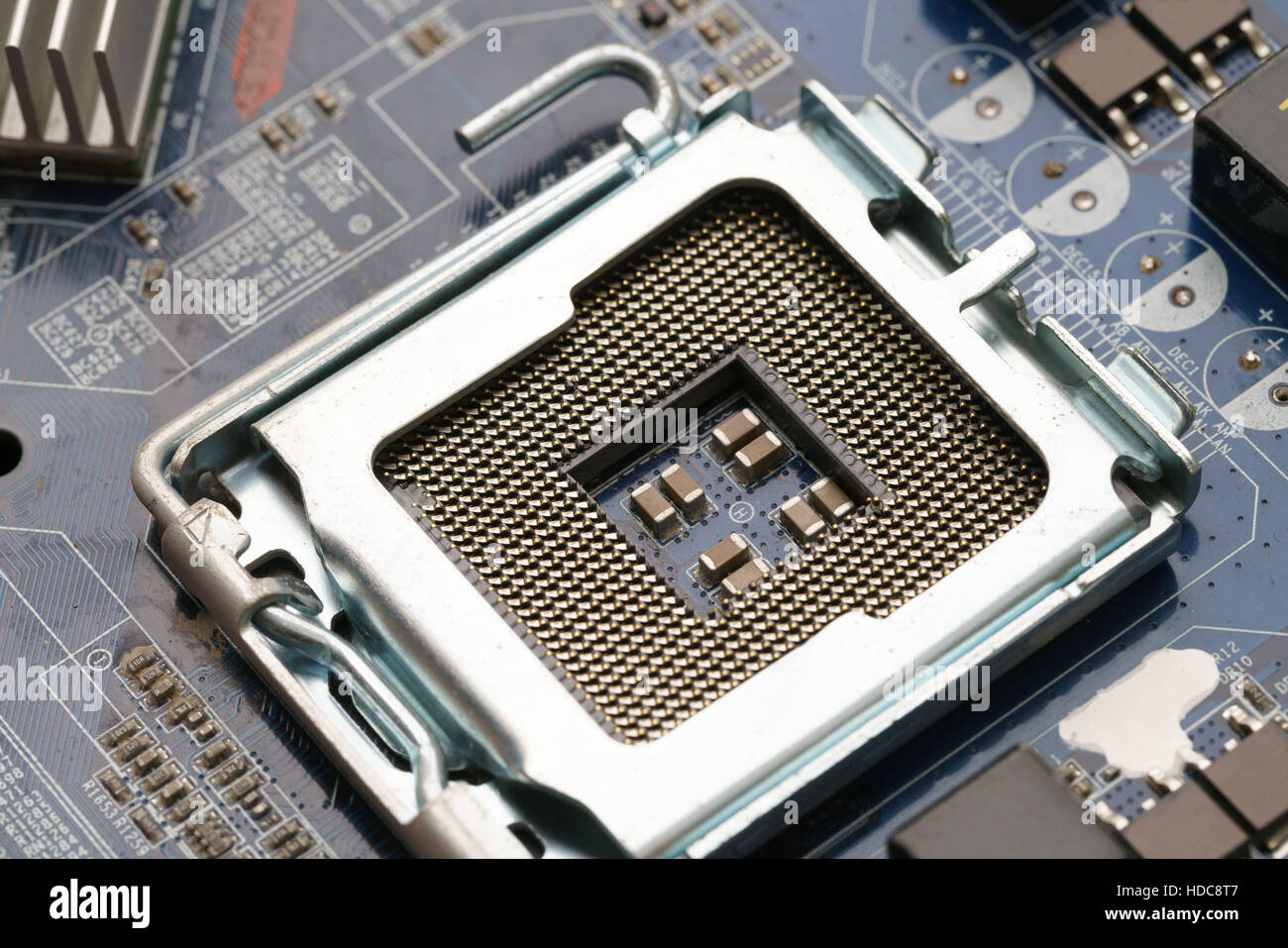 Hardware. Photo of processor on motherboard Stock Photo Alamy
