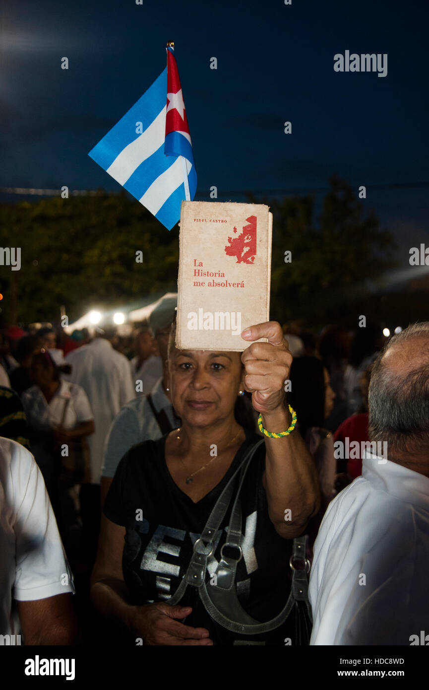 Mourner's at Fidel Castro's Memorial in Havana, Cuba Stock Photo