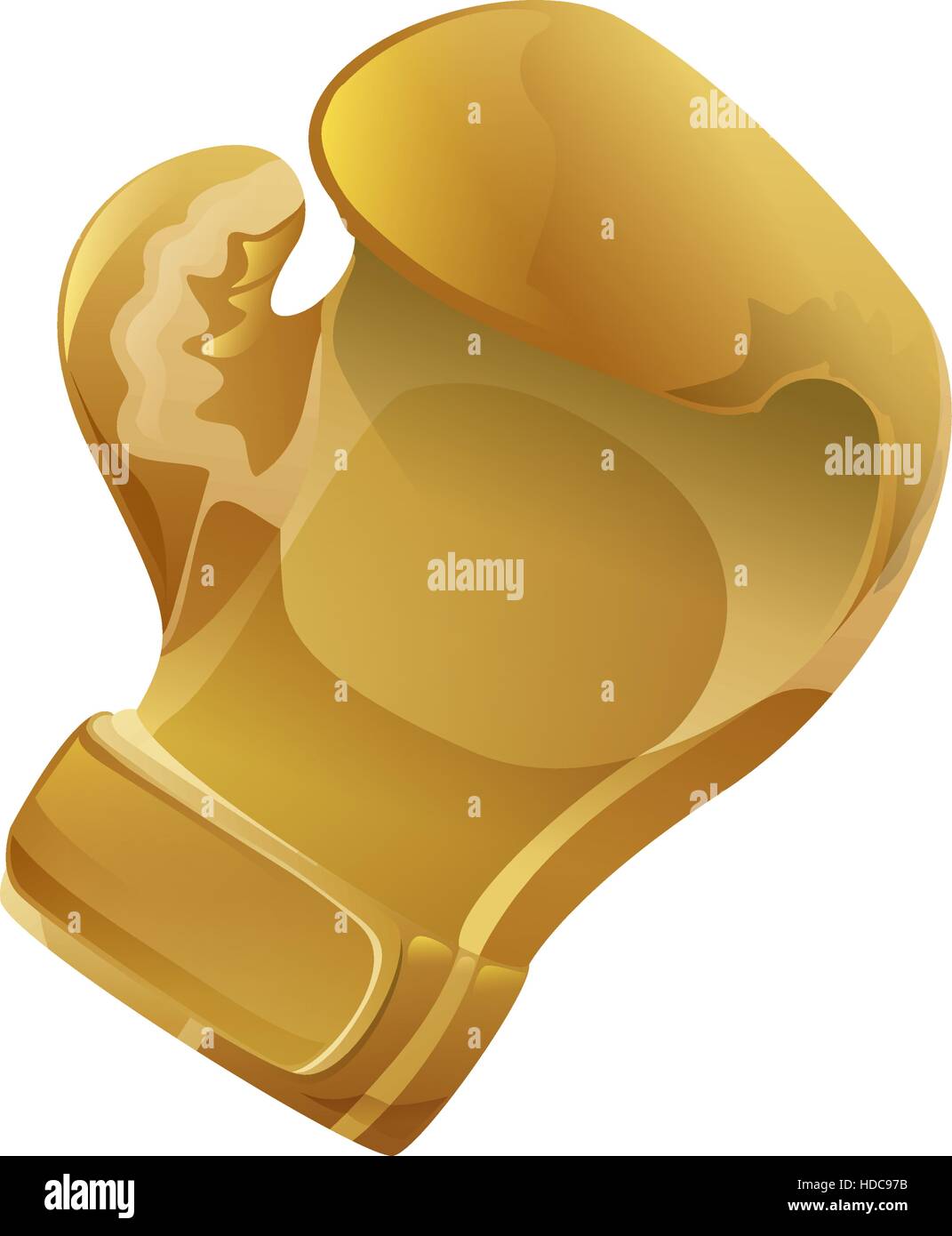 boxing gold gloves sport equipment icon over white background. vector ...