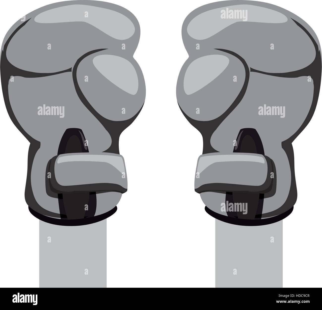 boxing gloves sport equipment icon over white background. vector ...