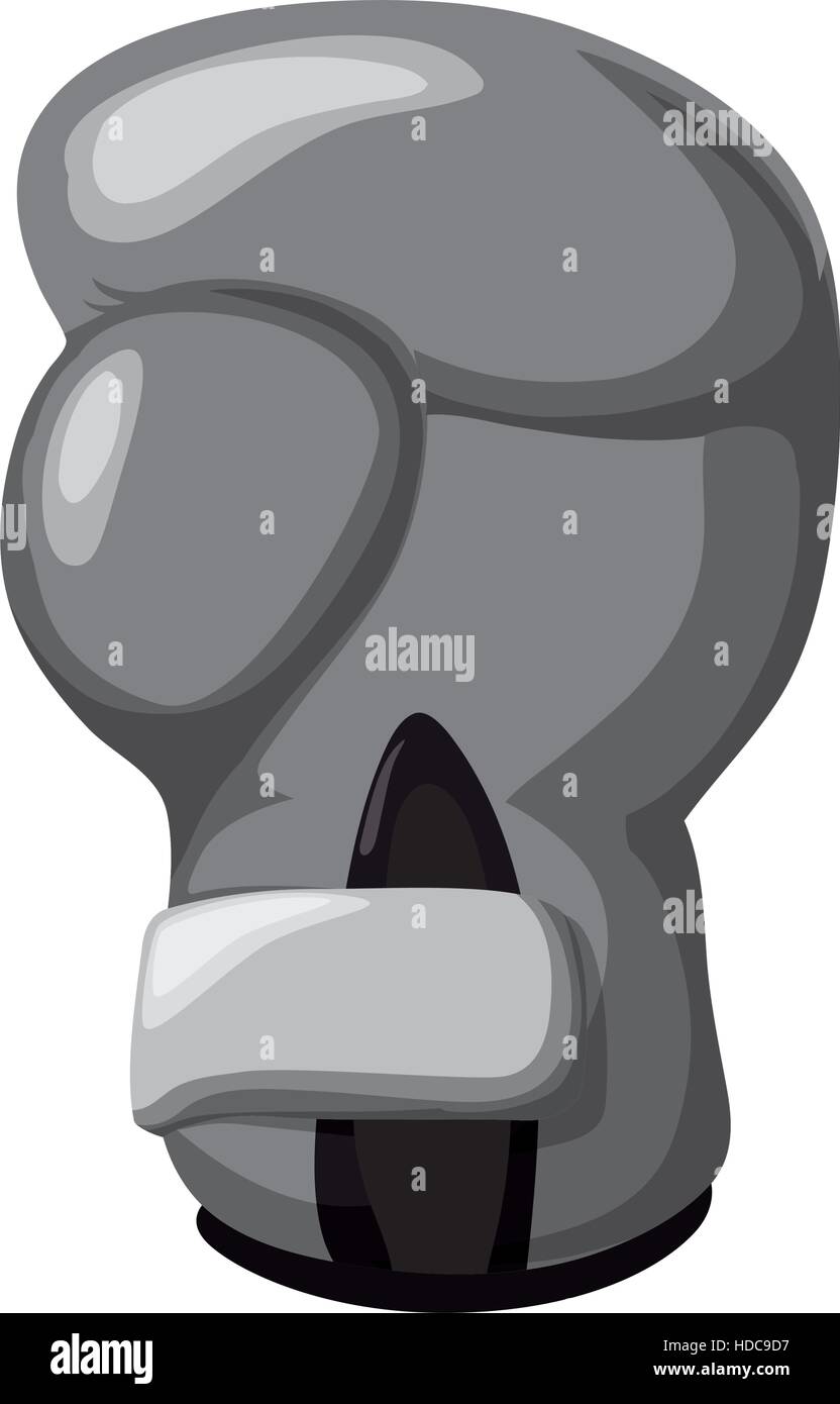 boxing glove sport equipment icon over white background. vector ...