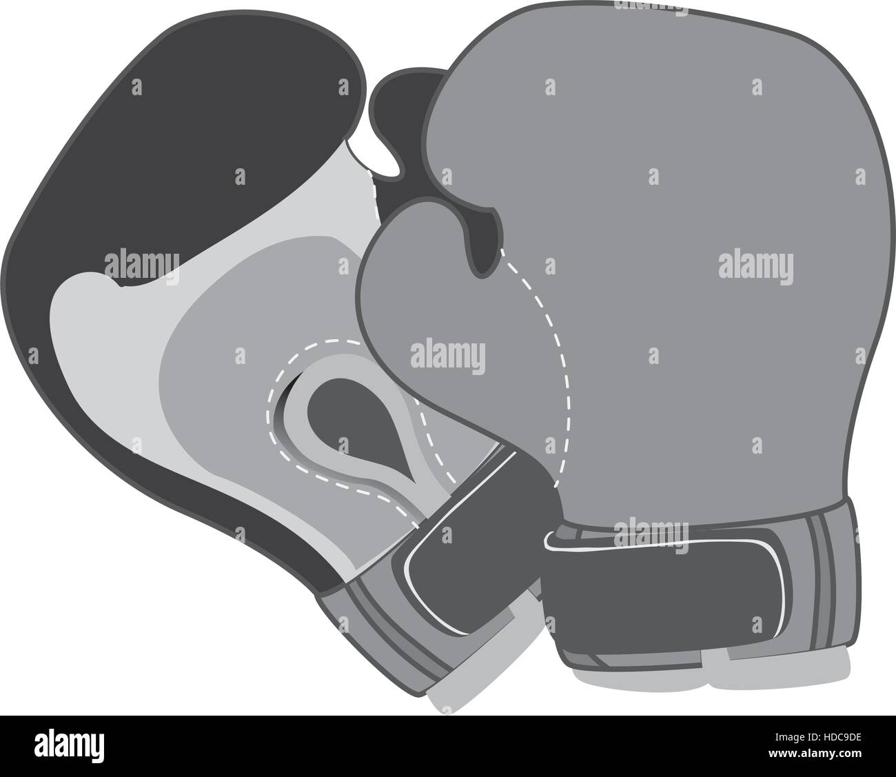 boxing gloves sport equipment icon over white background. vector ...