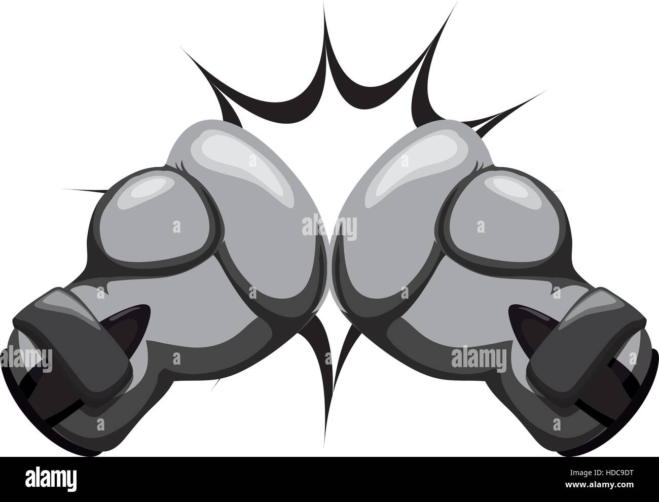 boxing gloves sport equipment icon over white background. vector ...