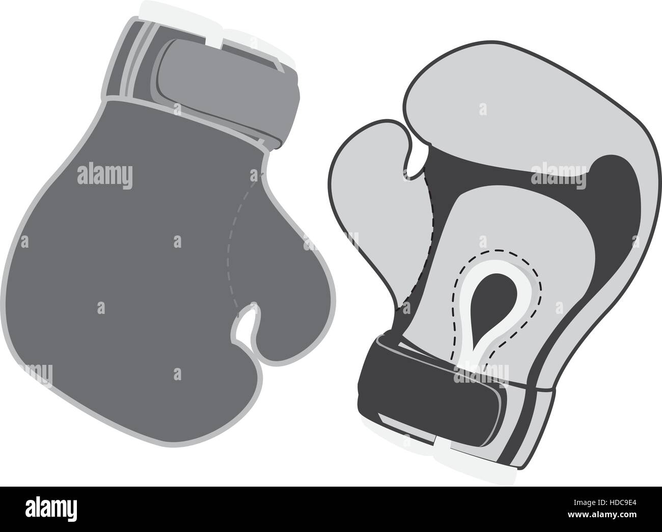 boxing gloves sport equipment icon over white background. vector ...