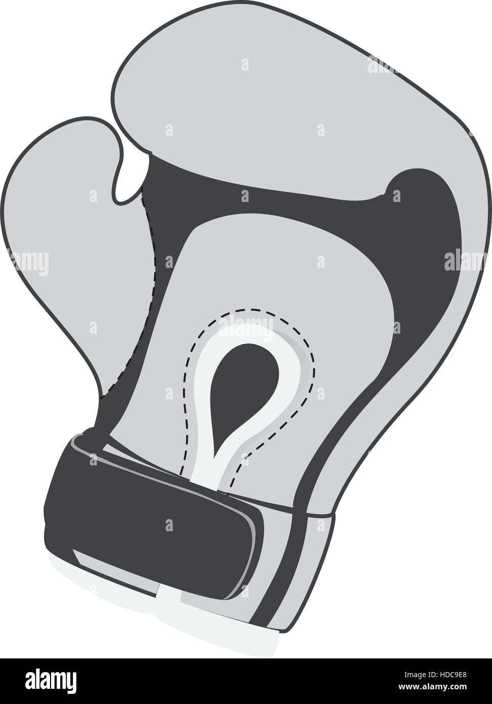 boxing glove sport equipment icon over white background. vector ...