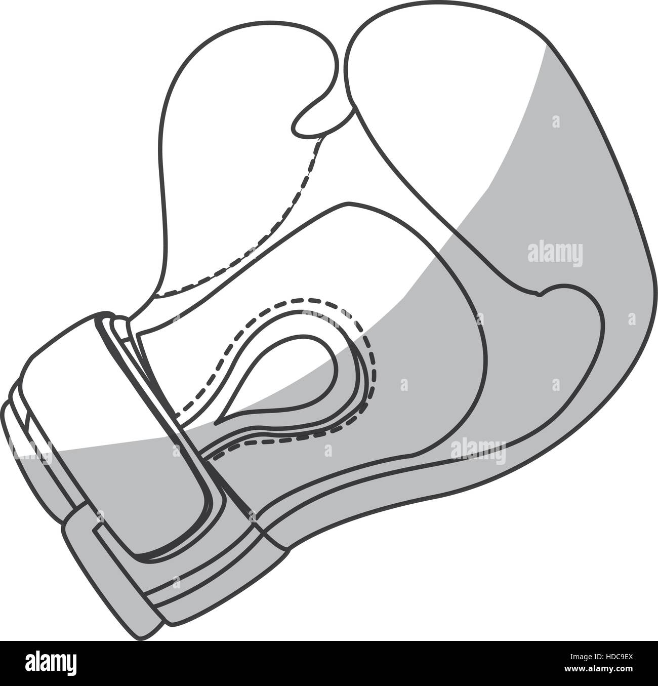 boxing glove sport equipment icon over white background. vector ...