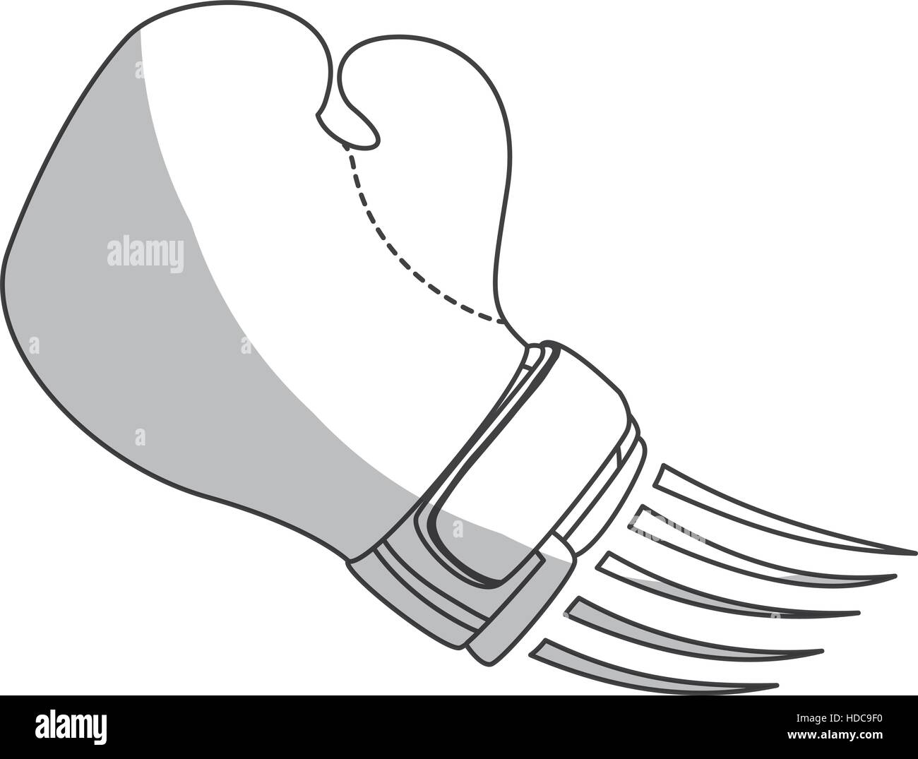boxing glove sport equipment icon over white background. vector ...