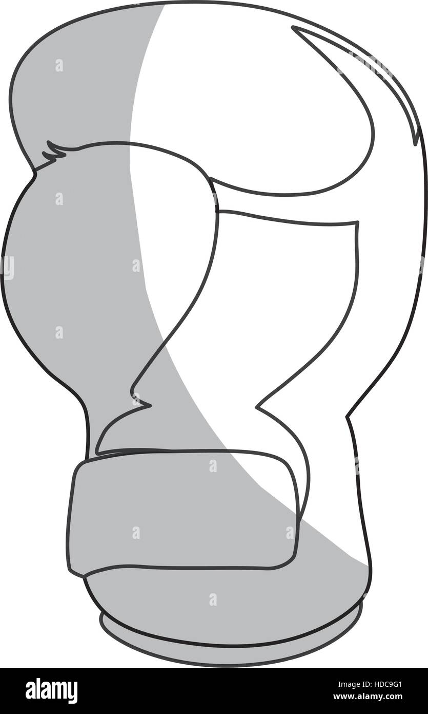 boxing glove sport equipment icon over white background. vector ...