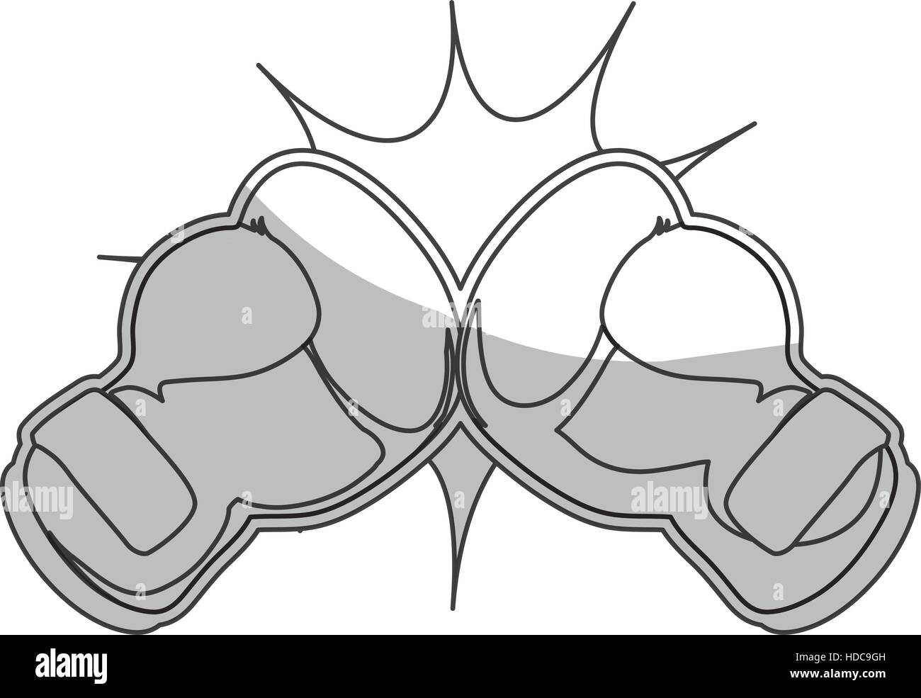 boxing gloves sport equipment icon over white background. vector ...