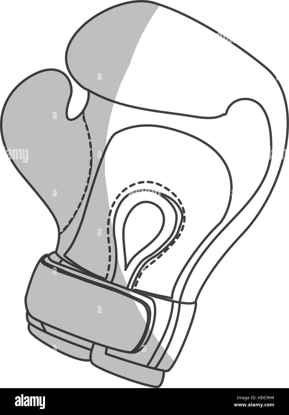 boxing glove sport equipment icon over white background. vector ...