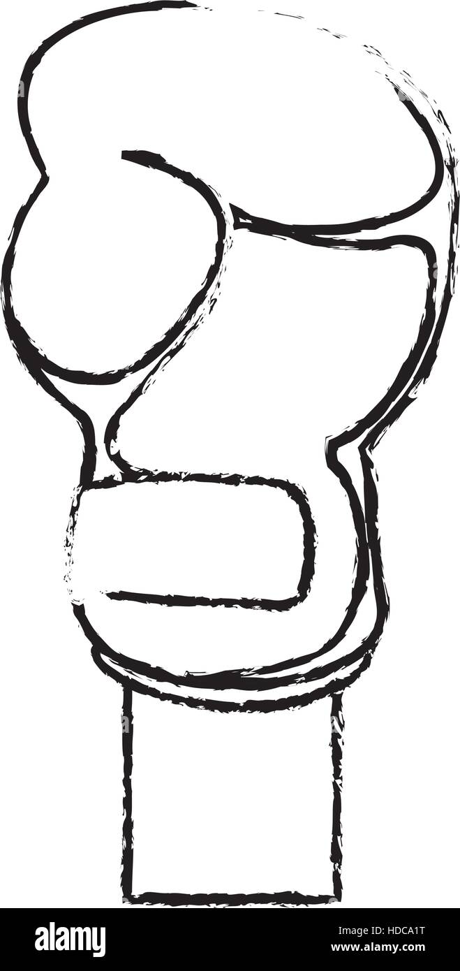 boxing glove icon over white background. sport equipment concept ...