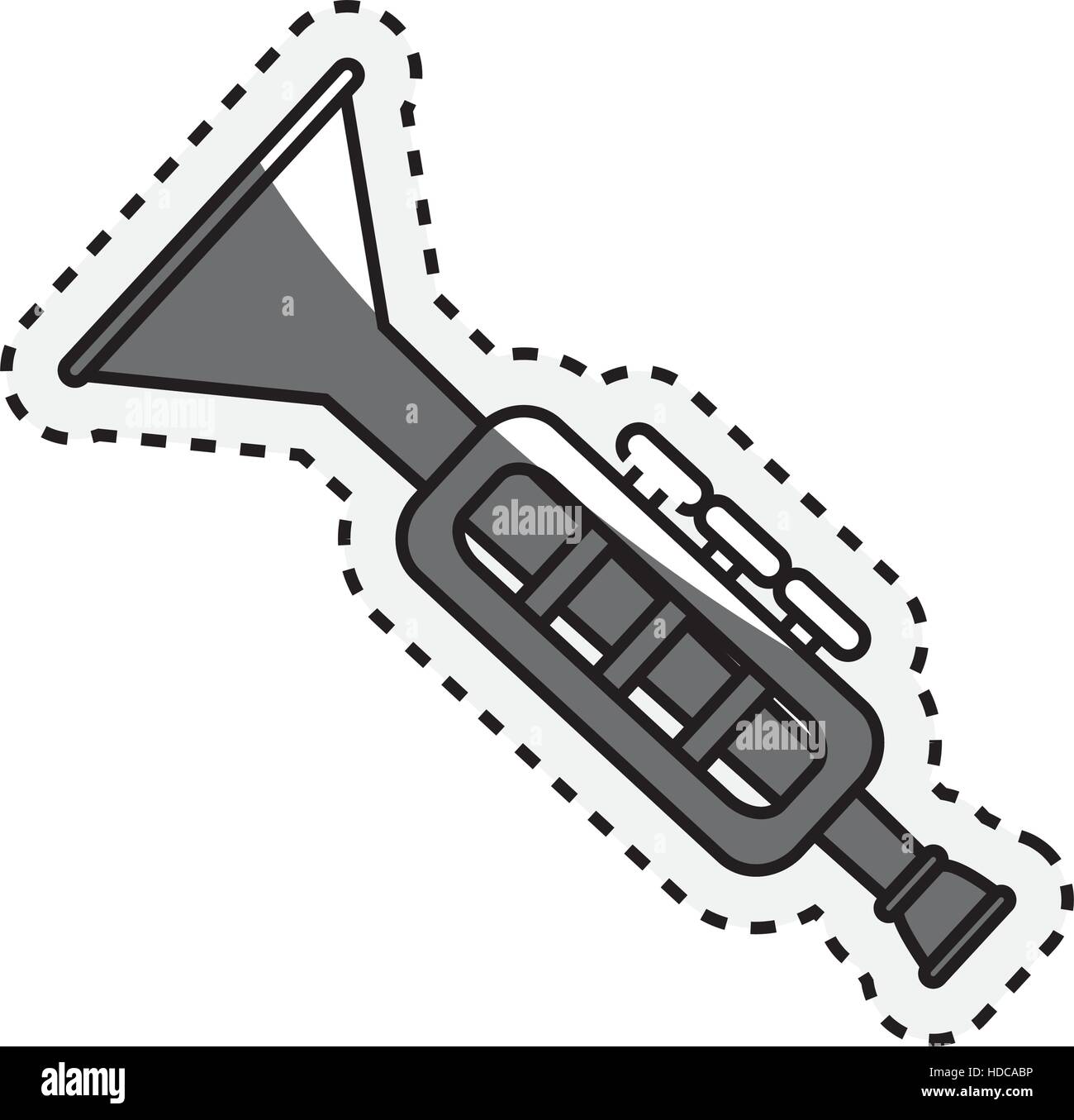 trumpet instrument isolated icon vector illustration design Stock ...