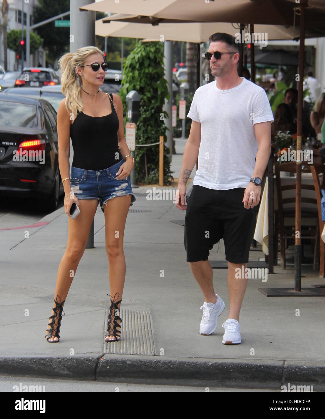 Claudine Palmer, model and wife of Liverpool footballer Robbie Keane, out  shopping after posing as a model in a photoshoot for Stock Photo - Alamy