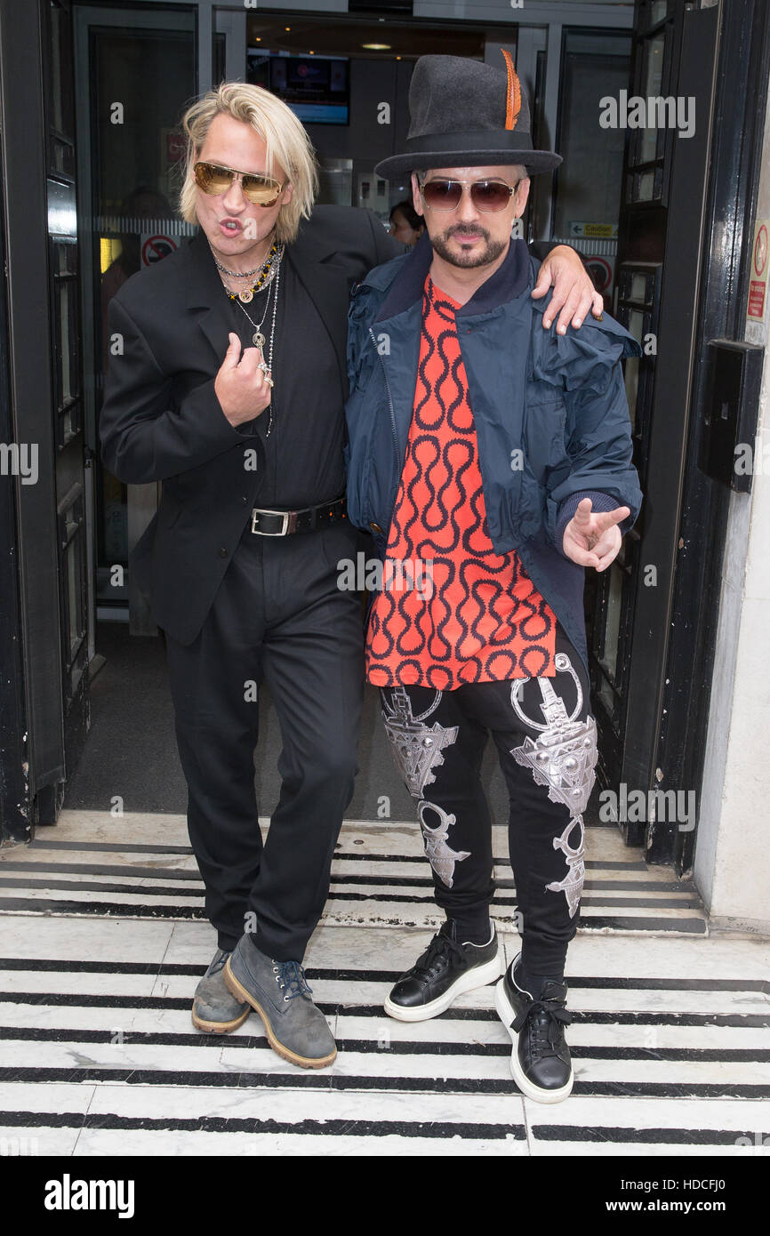 Boy George and Marilyn pictured arriving at the Radio 2 studio ...