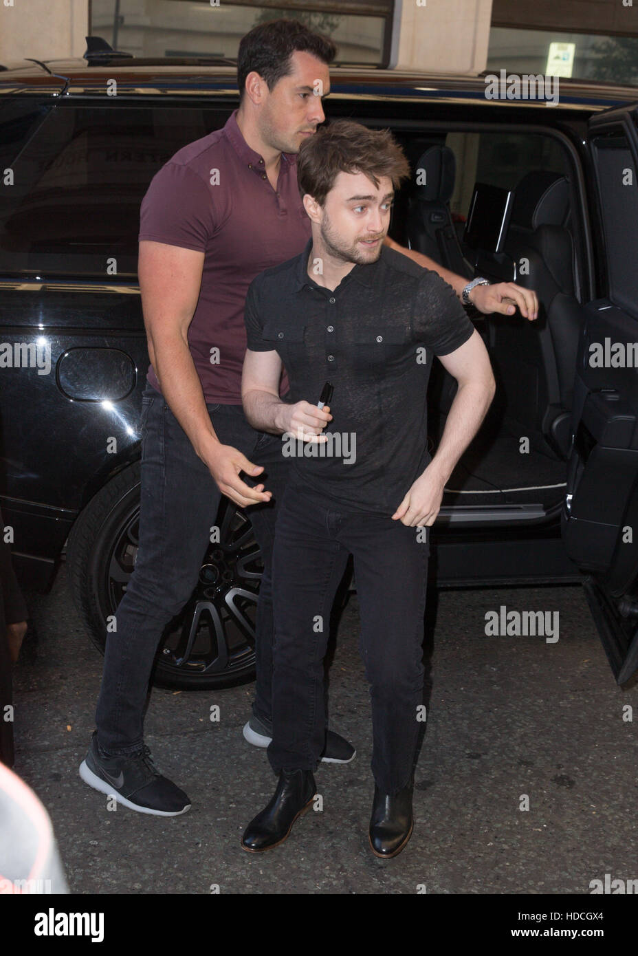 Daniel Radcliffe pictured arriving at the Radio 2 studio  Featuring: Daniel Radcliffe Where: London, United Kingdom When: 23 Sep 2016 Stock Photo