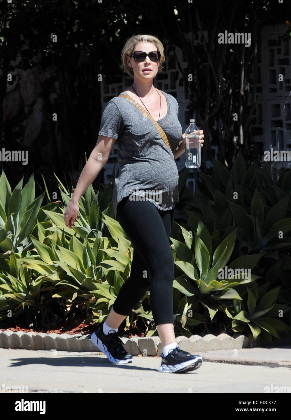 Pregnant Katherine Heigl shows off her baby bump in a tight tee while  taking a morning stroll with husband Josh kelley in Los Angeles. Featuring: Katherine  Heigl Where: Los Angeles, California, United