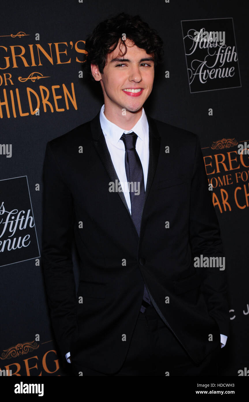 Finlay MacMillan attending the New York premiere of 'Miss Peregrine's Home for Peculiar Children' held at Saks Fifth Avenue in New York City.  Featuring: Finlay MacMillan Where: New York City, New York, United States When: 26 Sep 2016 Stock Photo