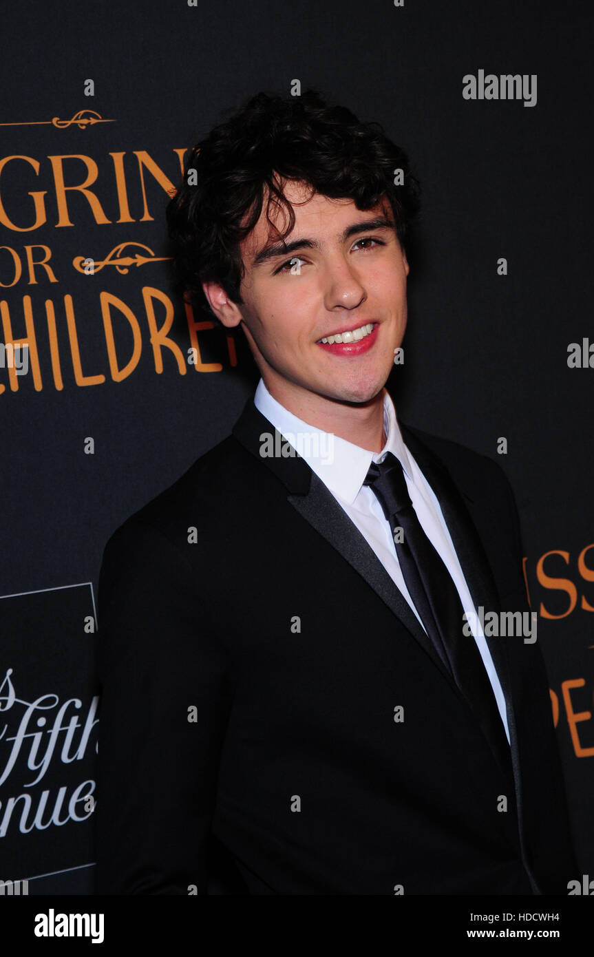 Finlay MacMillan attending the New York premiere of 'Miss Peregrine's Home for Peculiar Children' held at Saks Fifth Avenue in New York City.  Featuring: Finlay MacMillan Where: New York City, New York, United States When: 26 Sep 2016 Stock Photo