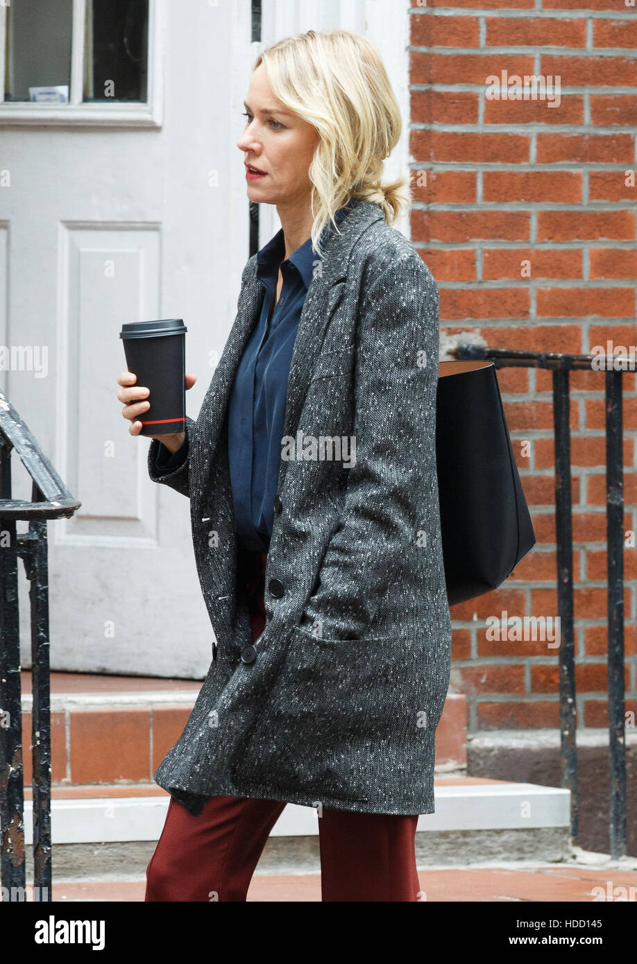 Naomi Watts filming the Netflix psychological drama series 'Gypsy' in New York Featuring Naomi
