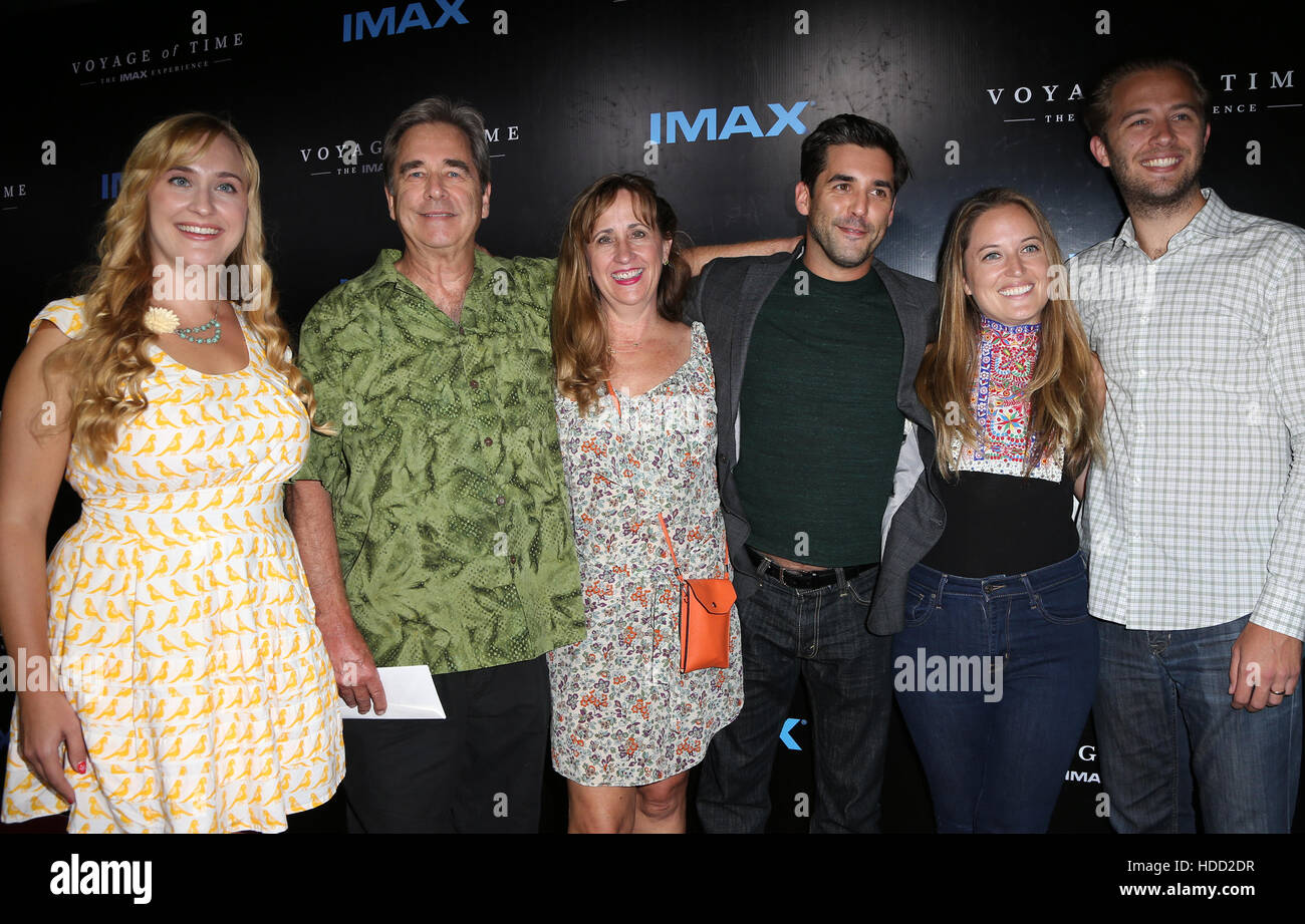 Premiere of IMAX's 'Voyage Of Time: The IMAX Experience'  Featuring: Beau Bridges, Jordan Bridges, Emily Bridges, Dylan Bridges, Wendy Treece Where: Los Angeles, California, United States When: 28 Sep 2016 Stock Photo