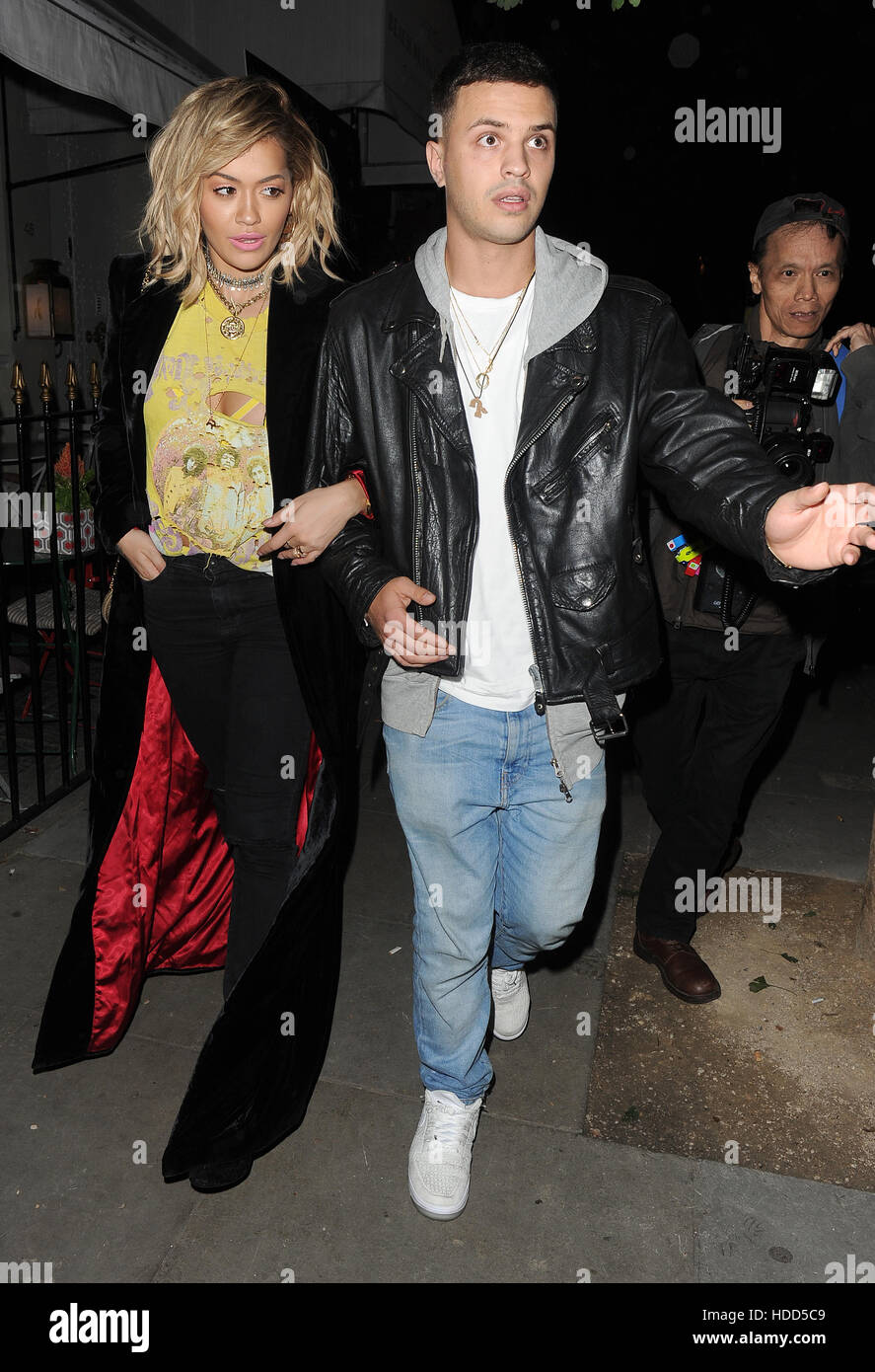 Rita Ora and friends enjoy a night out at Beach Blanket Babylon in