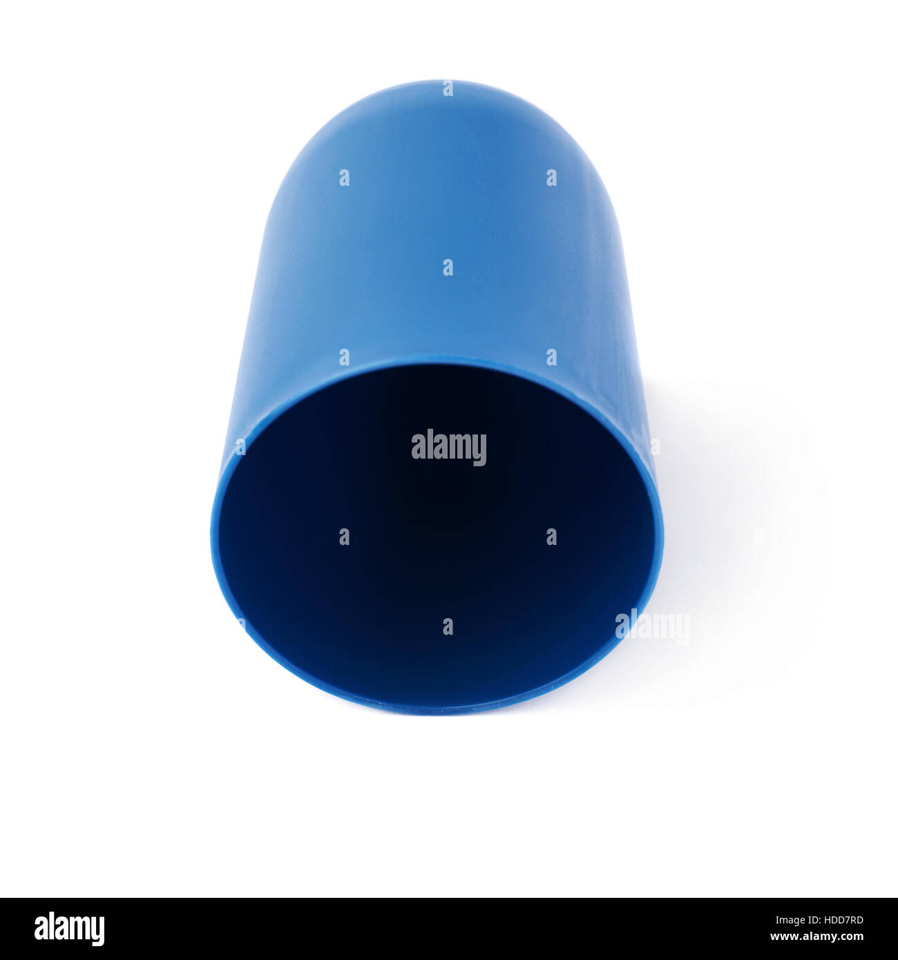 Blue plastic cup glass isolated over white background Stock Photo Alamy