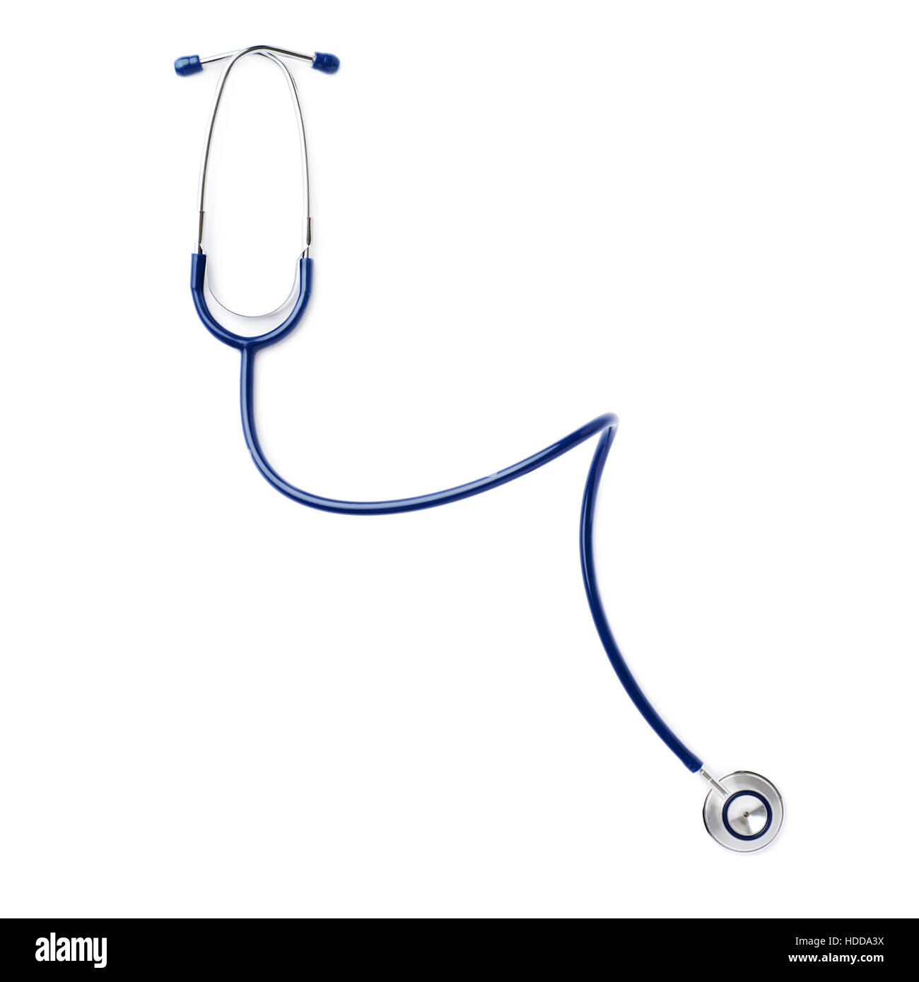 Close up view of blue stethoscope over isolated white background Stock ...