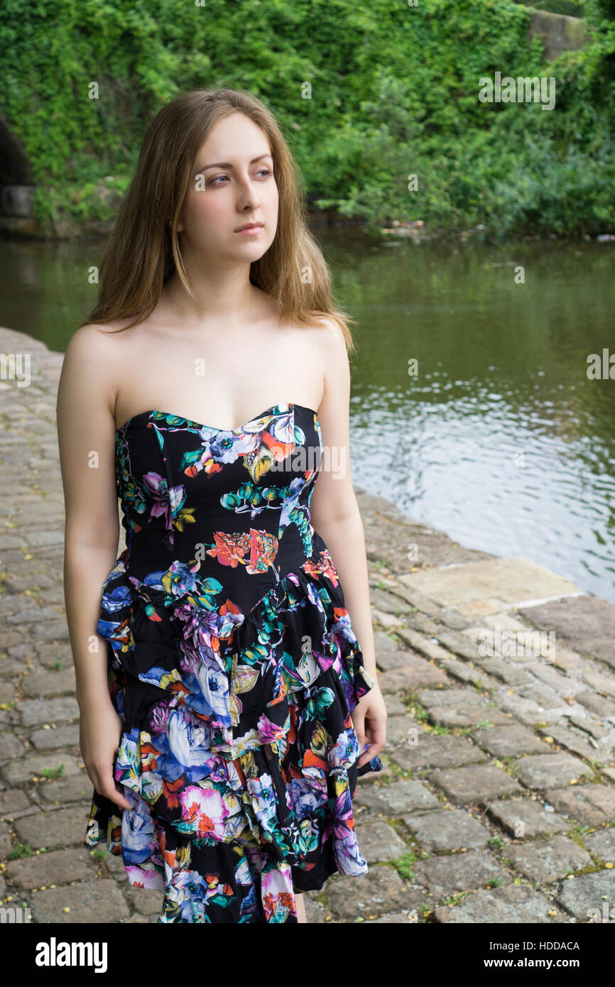 girl in summer dress