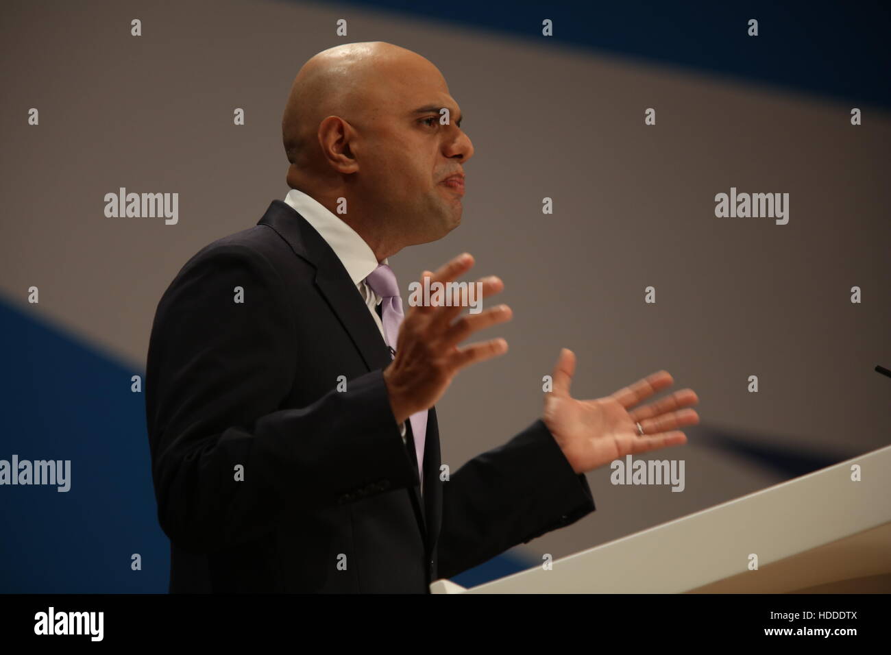 Conservative Party Conference 2016 in Birmingham  Featuring: Sajid Javid MP Where: Birmingham, United Kingdom When: 03 Oct 2016 Stock Photo