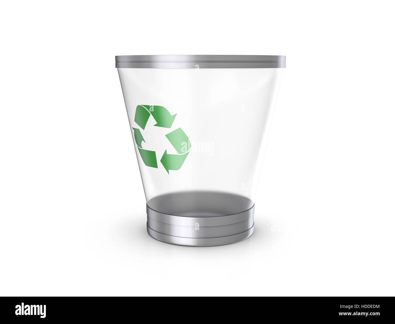 Recycle bin on a white background. 3D illustration Stock Photo - Alamy
