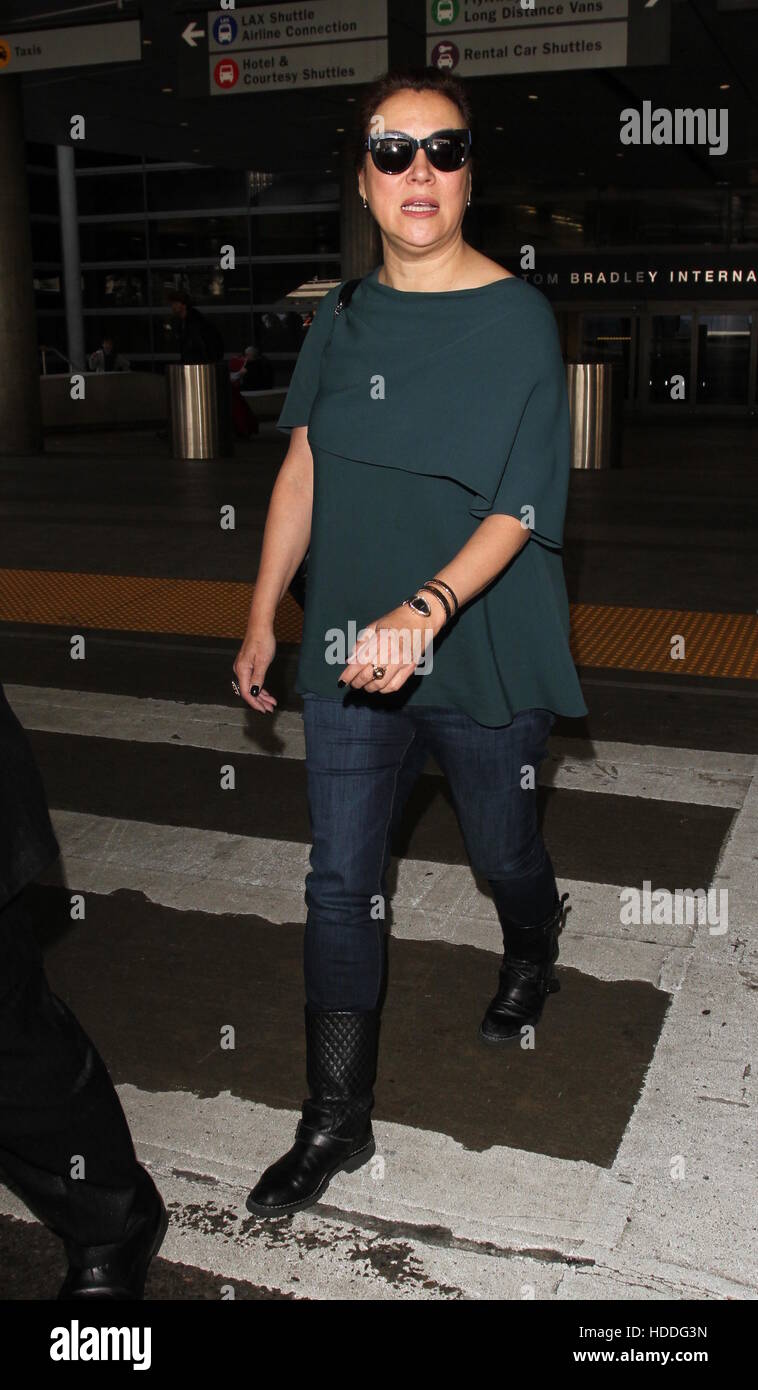 Jennifer Tilly arrives at Los Angeles International Airport (LAX