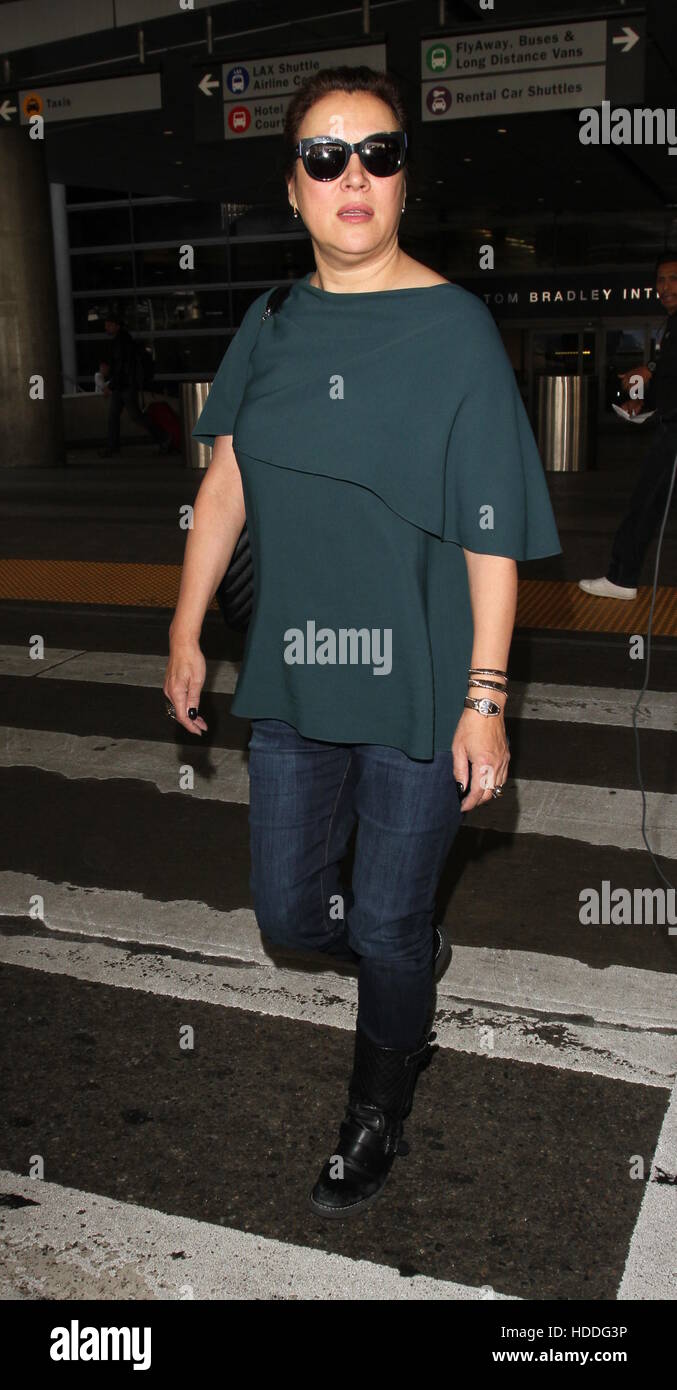 Jennifer Tilly arrives at Los Angeles International Airport (LAX