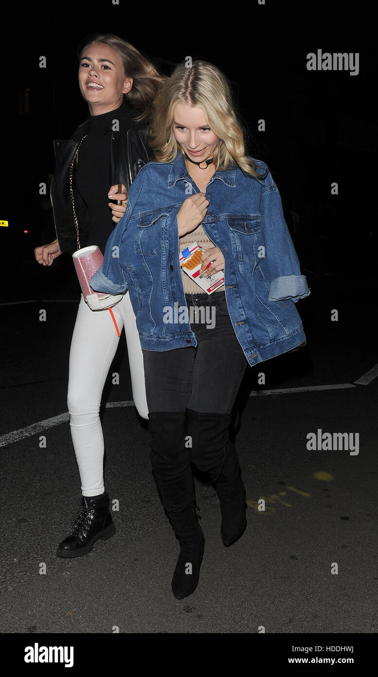 Lottie Moss leaves Embargo nightclub with 'Made In Chelsea' star Alex