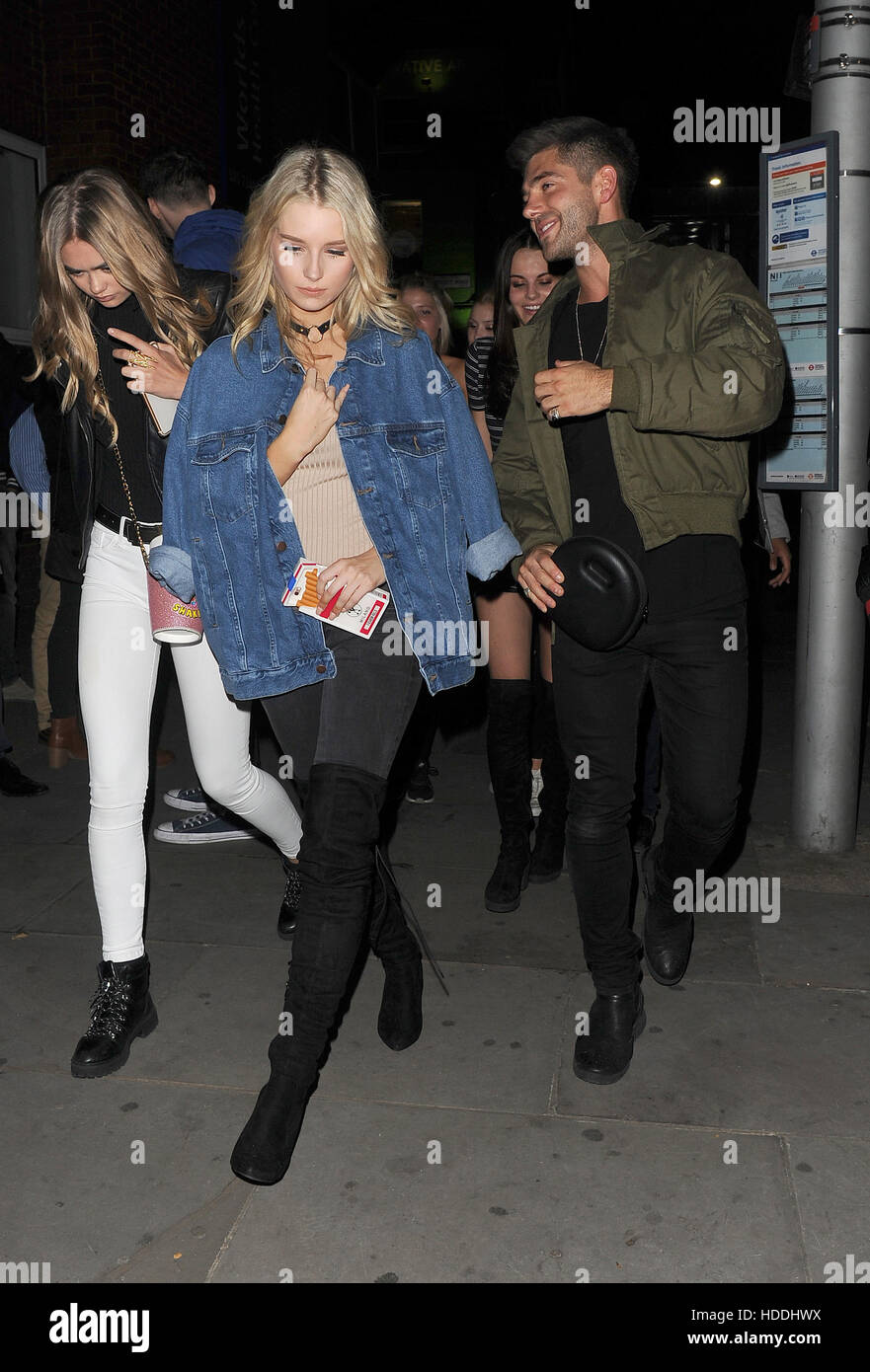Lottie Moss leaves Embargo nightclub with 'Made In Chelsea' star Alex