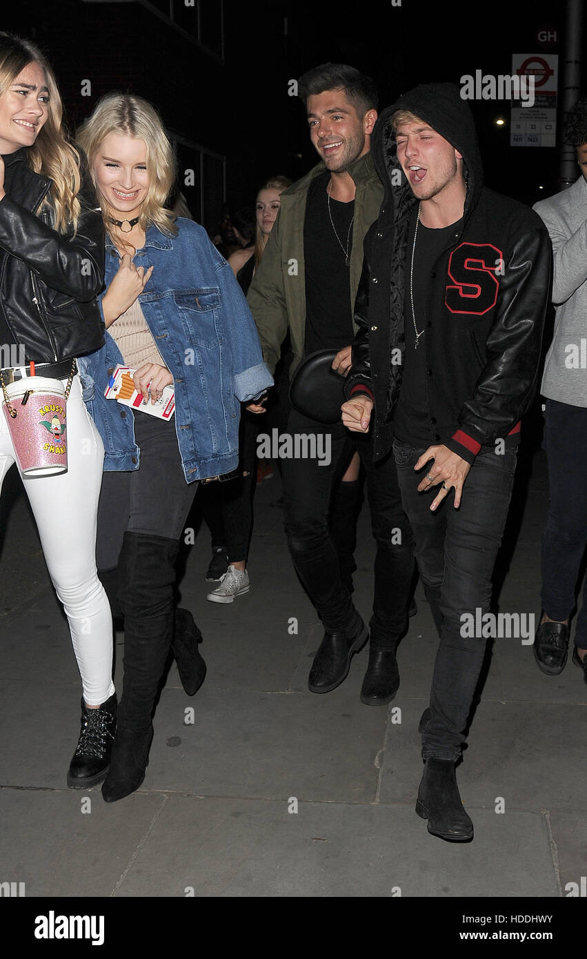 Lottie Moss leaves Embargo nightclub with 'Made In Chelsea' star Alex