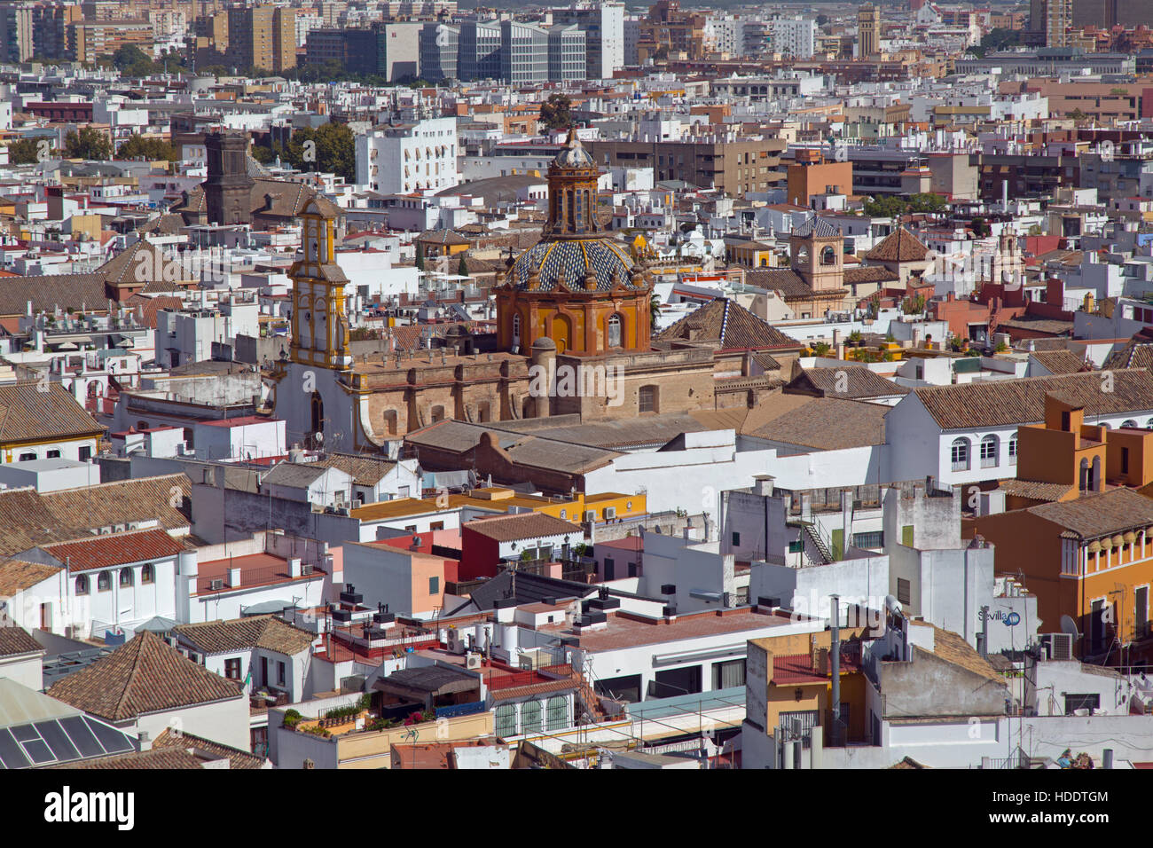Seville City in Spain from the Cathedral of Saint Mary of the See Stock Photo