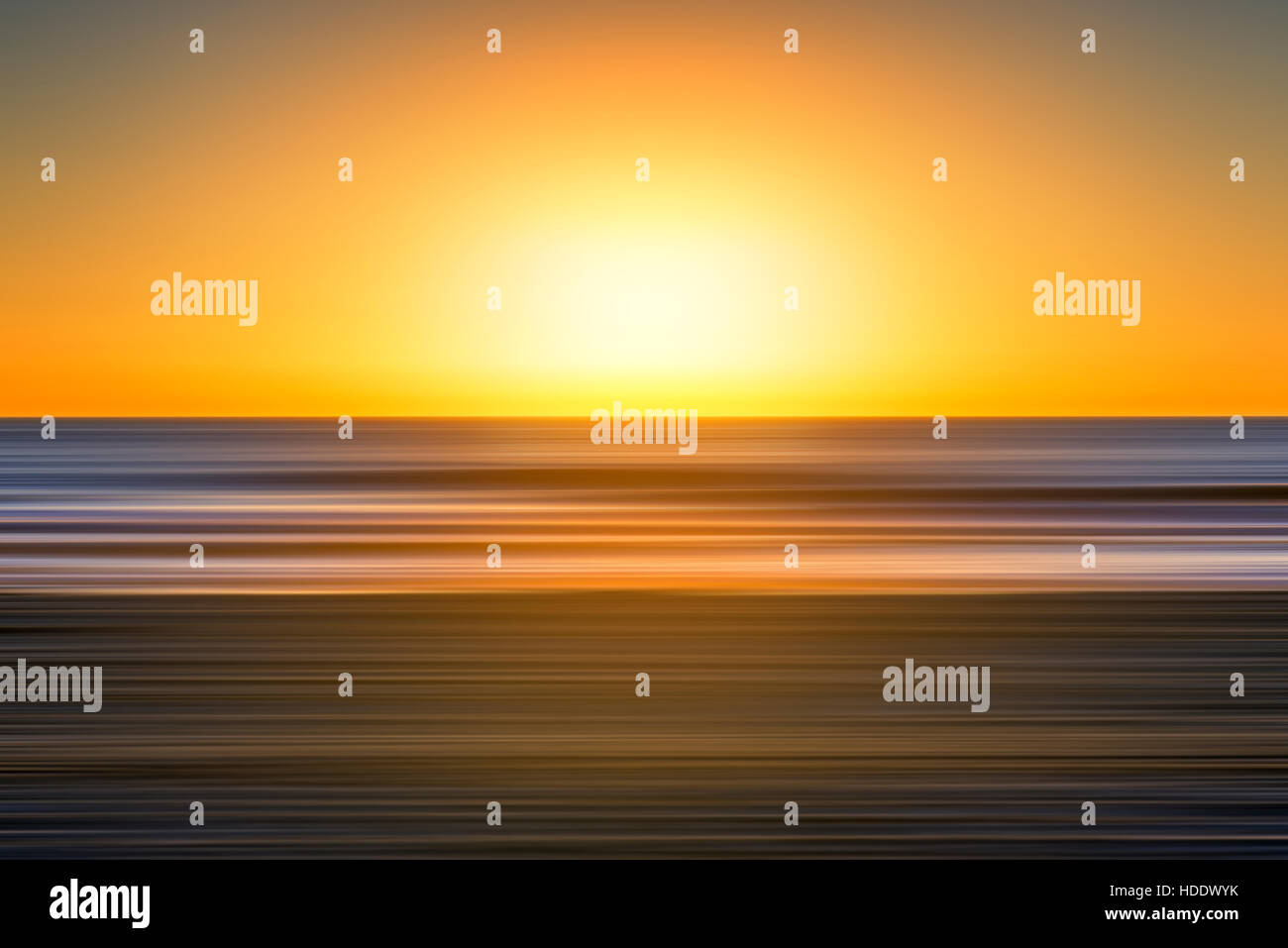 coastal sunset with motion blur effect Stock Photo Alamy
