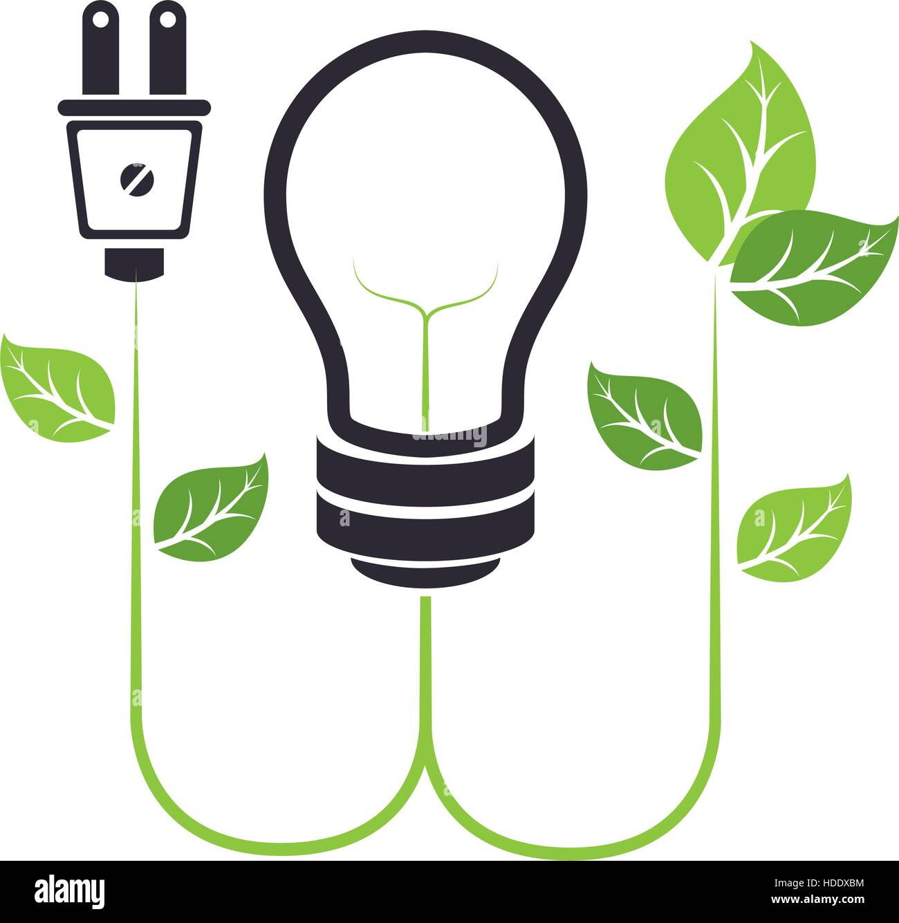 bulb with ecology symbol vector illustration design Stock Vector Image ...