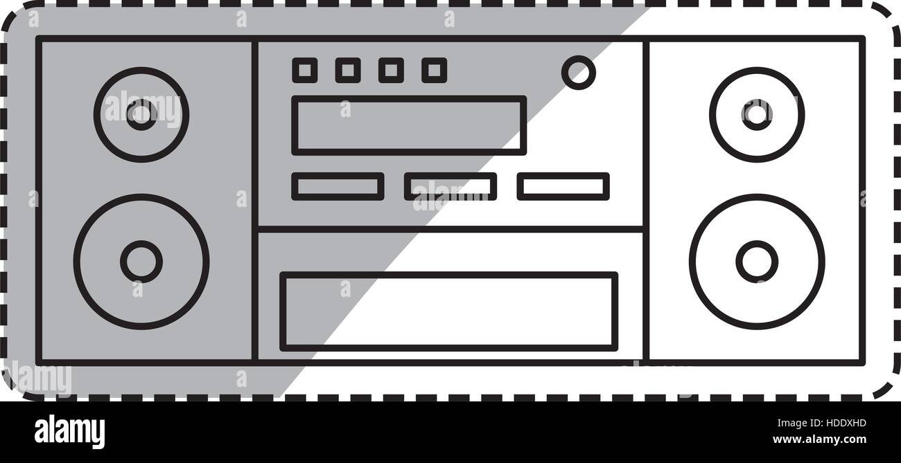 Old vintage music control panel Stock Vector Images - Alamy