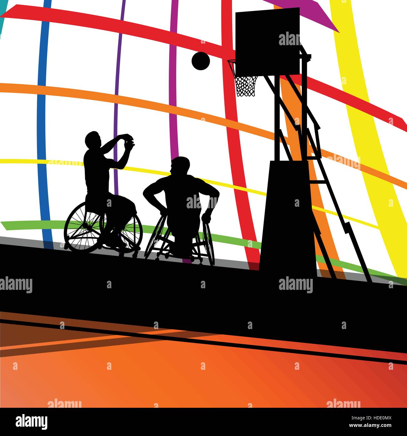 Wheelchair basketball silhouette hires stock photography and images