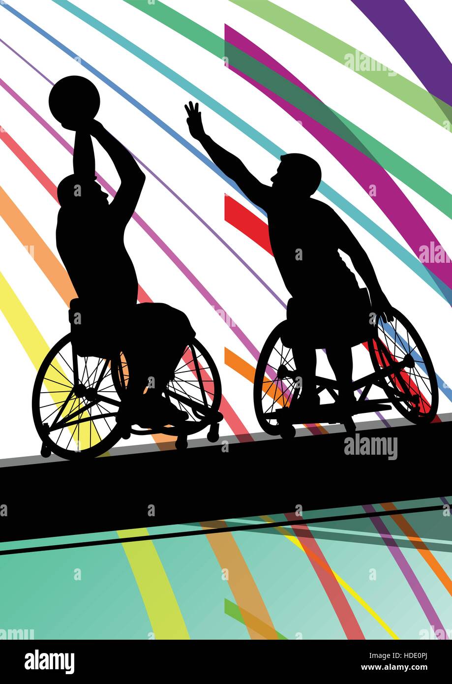 Wheelchair basketball silhouette hires stock photography and images