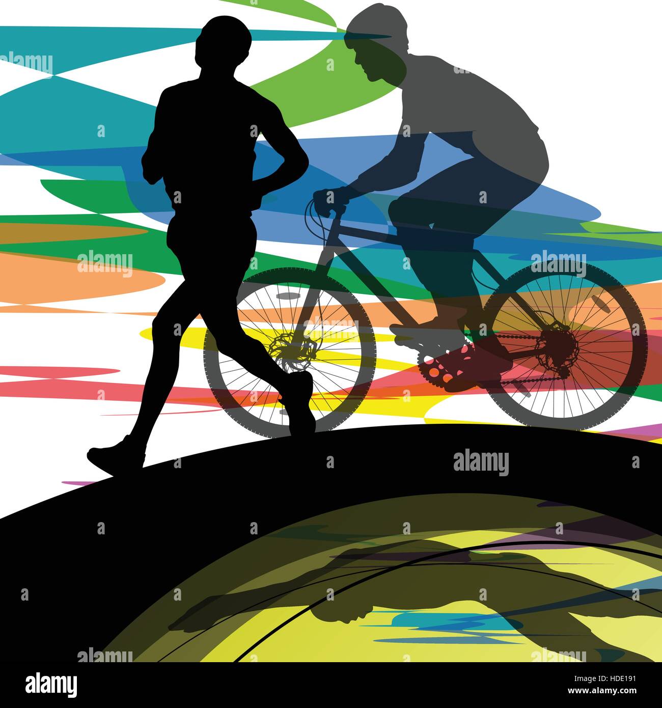 running swimming cycling marathon