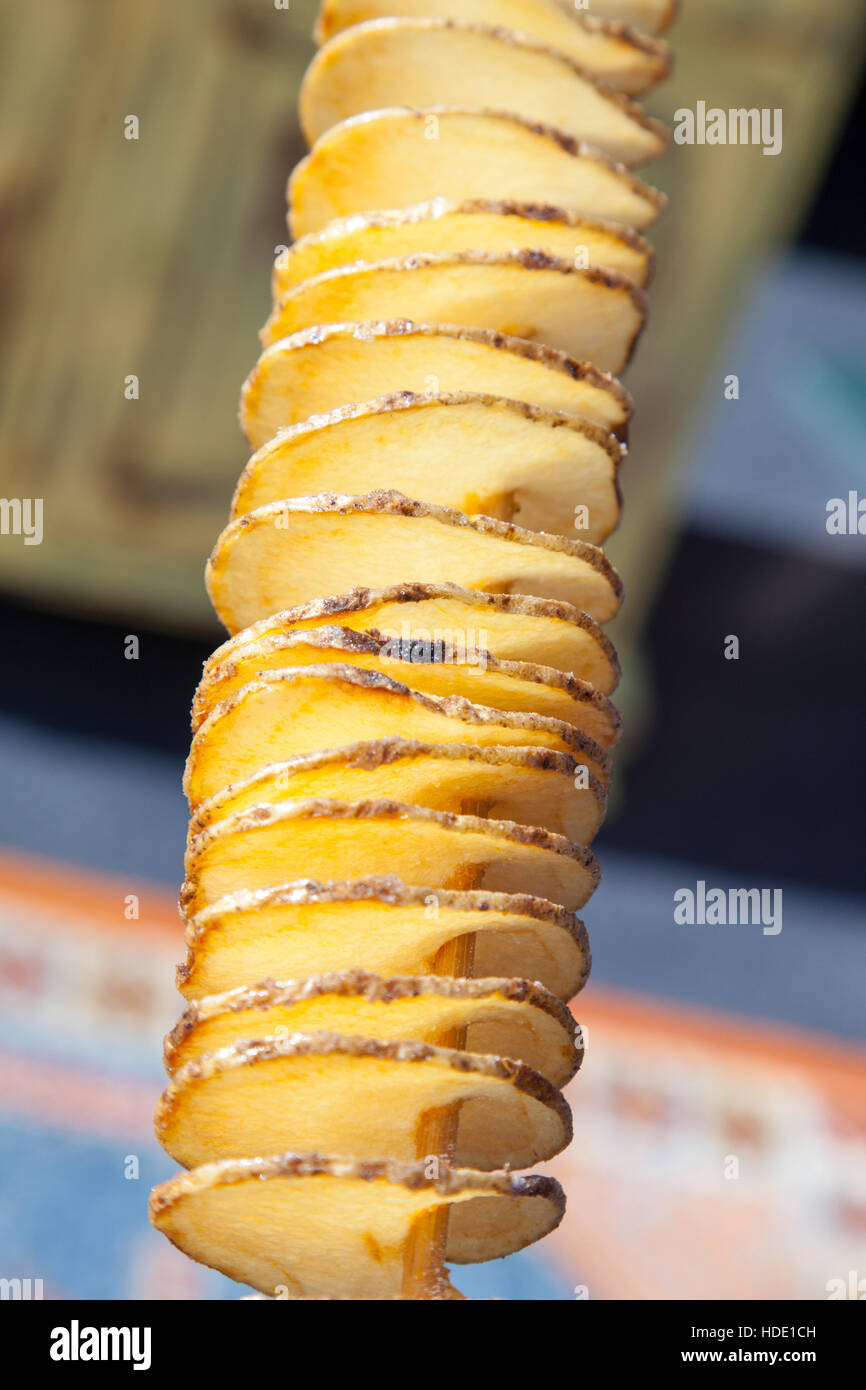 Tornado fries a deep fried potato on a stick, Grand Bazaar Sunday