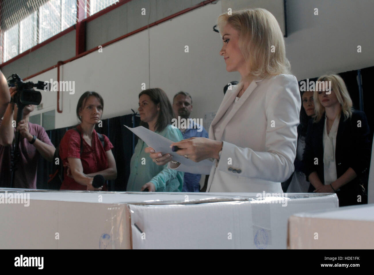BUCHAREST, ROMANIA June 05, 2016 Gabriela Firea, the candidate of