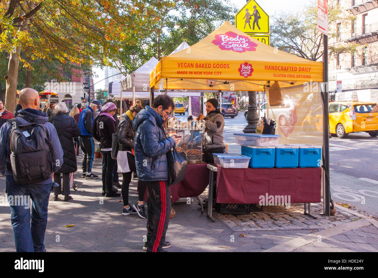 Greenmarket food market, Upper west side, Manhattan, New York City