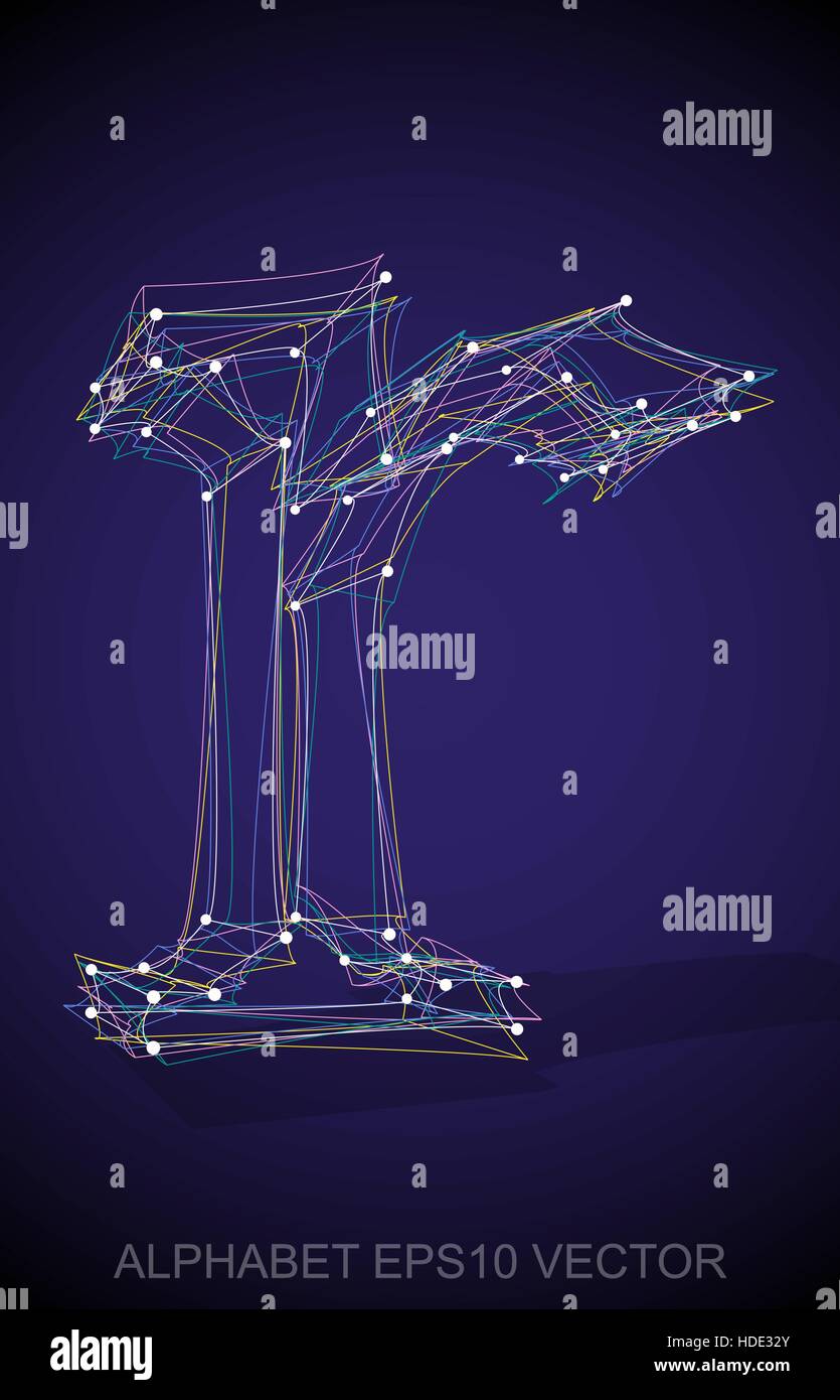 Abstract illustration of a Multicolor sketched R with Transparent ...