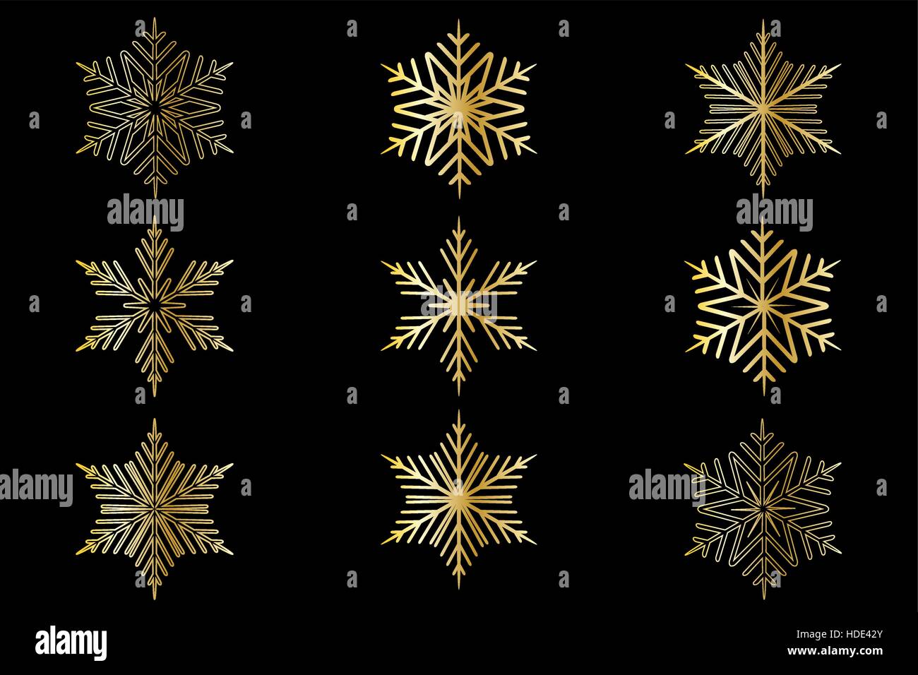 Snowflakes set, Set of snowflakes vector Stock Vector Image & Art - Alamy